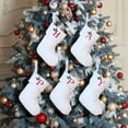 thumbnail image 3 of geerera 8x6 Inch White Knit Letter Stocking, Personalized Embroidered Christmas Stocking, Holiday Decor, for Christmas Tree, Family Celebration, Gift Giving, 3 of 5
