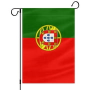 PTEROSAUR Portugal Garden Flag, Portuguese National Flag, 12.5x18 inch Double Sided Burlap for House Yard Lawn Indoor Outdoor Decor