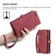 thumbnail image 4 of Defencase for Samsung Galaxy A53 5G Case for Women Men, Removable Durable PU Leather Magnetic Flip Strap Wristlet Zipper Purse Card Holder Detachable Wallet Cases for Samsung Galaxy A53 5G, Red, 4 of 9