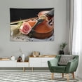 thumbnail image 2 of ONETECH  Rose Violin Tapestry,Soft,Skin-Friendly,Suitable For Wall Hanging,Dormitory Decoration,Etc., 2 of 7