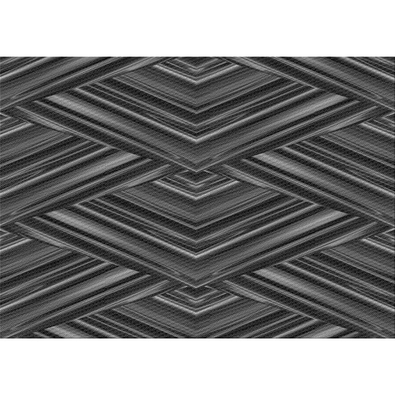 Ahgly Company Indoor Rectangle Patterned Charcoal Black Area Rugs, 2' x 5'