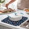 thumbnail image 2 of Pioneer Flower Floral Print Pattern Kitchen Dish Drying Mat 1 Pack, Ultra Absorbent Microfiber Drainer Mat, 16"x18", 2 of 6