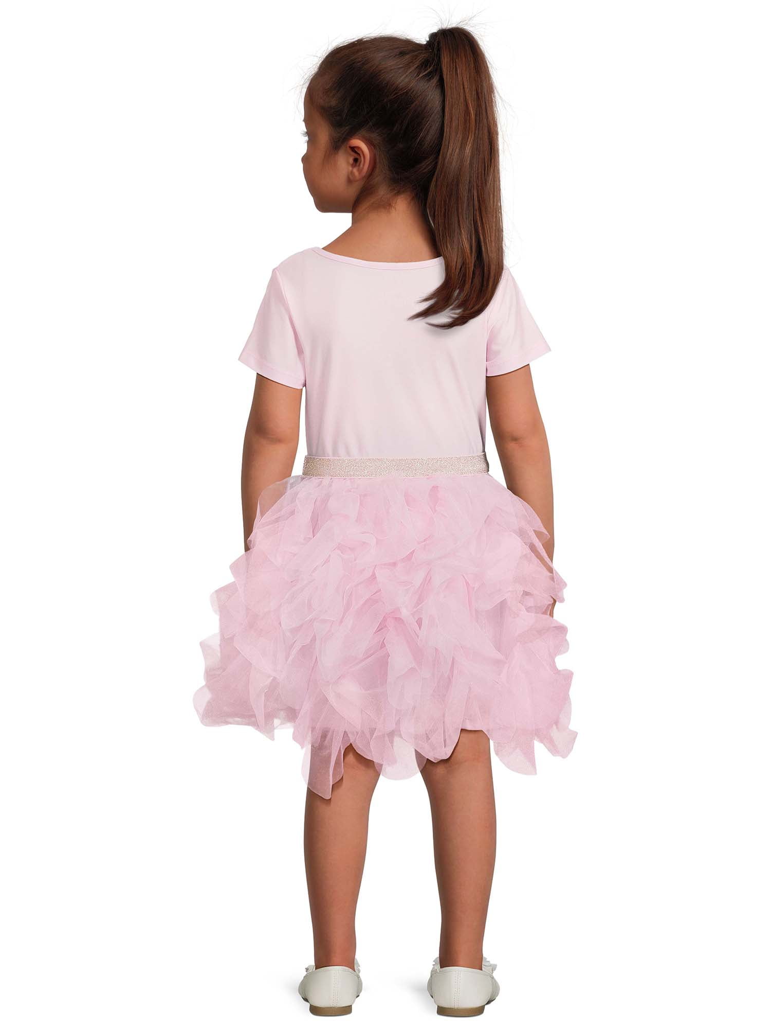 Disney Princess Toddler Girl Short Sleeve Tutu Dress, Sizes 12M-5T