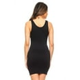 thumbnail image 5 of K-Cliffs Women's One Size Traditional Ribbed Body-con Tank Dress, 95% Polyester, 5% Spandex, Black, 5 of 6