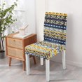 thumbnail image 4 of Chair Covers for Dining Room Set of 4, Stretch Washable Polyester Kitchen Chair Slipcovers Featuring Boho Chic, Nordic Style, Artistic, Rustic, Earthy Patterns with Removable Protector, 4 of 7