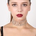 thumbnail image 3 of AYYUFE Punk Shiny Rhinestone Letter Honey Cup Chain Choker Necklace Women's, 3 of 7