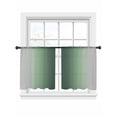 thumbnail image 2 of Sheer Curtains 54 Inches Long, Green Grey Ombre Light Filtering Window Curtains for Living Room/Bedroom, Farmhouse Gradient Minimalist Rod Pocket Voile Sheer Curtain Drapes, 52"W x 54"L, 2 Panels, 2 of 8