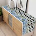 thumbnail image 6 of Blue Hydrangea Table Runner Spring Summer Eucalyptus Black Checkered Tablerunners 18 x 72 Inch, Table Decorations Tabletop Scarf for Summer Gathering Holiday Farmhouse Kitchen Dining Decor, 6 of 8
