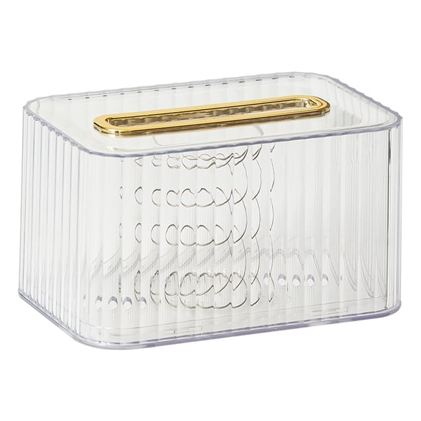 Caja de pañuelos para mascotas, repuesto reutilizable recargable para el hogar, sala de estar, baño, caja contenedora de papel con resorte, Almacenamiento y organización del hogar Transparente Bearachild HA067114-02