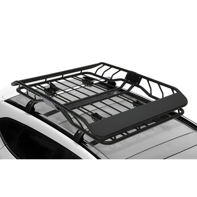 Roof Rack Cargo Basket 200 LBS. Capacity 46 in. x36 in. x4.5 in. Rooftop  Cargo Carrier for SUV Cars Pickup Off-Road