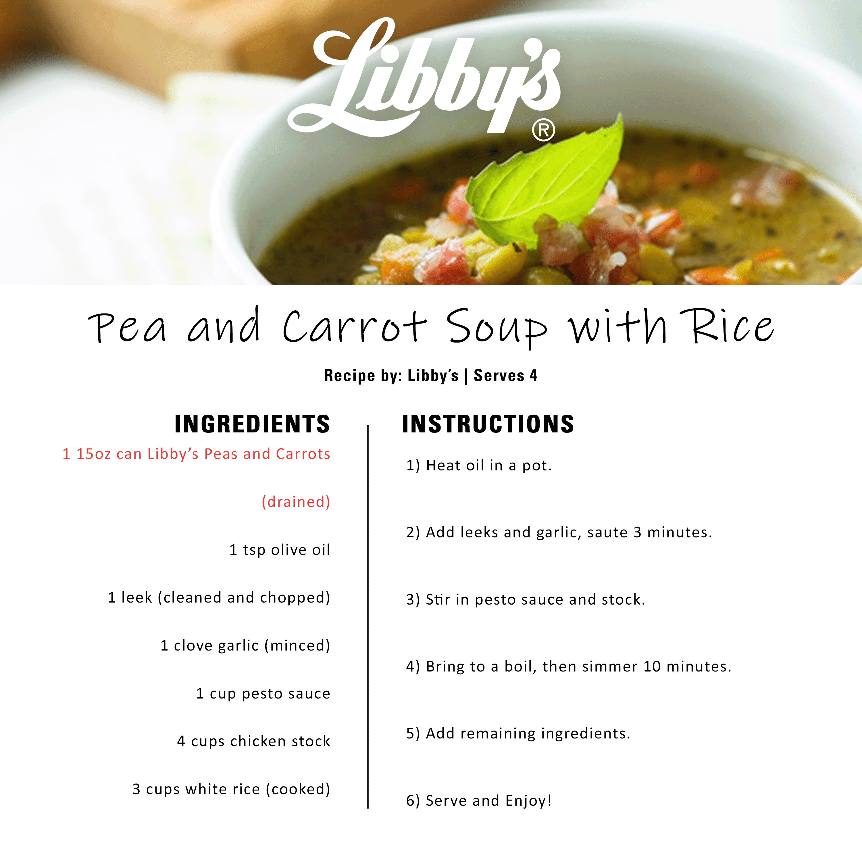 (7 pack) Libby's Peas & Diced Carrots, 15 oz can
