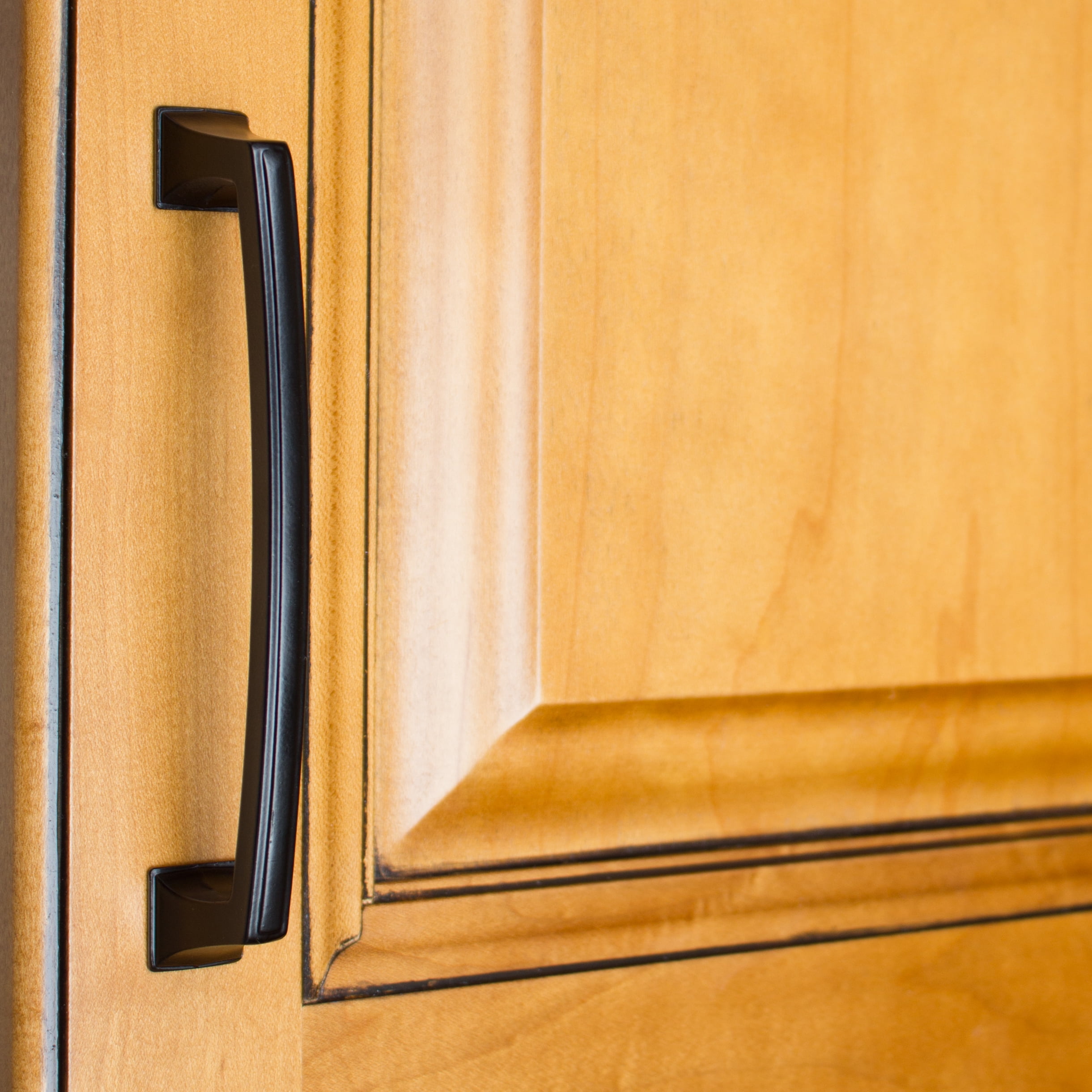GlideRite 5 in. Center Classic Base Pull Cabinet Hardware Handles, Matte Black, Pack of 25