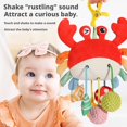 thumbnail image 3 of Crab Rope Toy Soothe Toy Crab Pull Rope With Sound Bed Bell Trolley Rattle Kids Toy Pendant Q0s2, 3 of 8