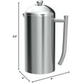 thumbnail image 3 of Double-Walled Stainless Steel French Press Coffee Maker - Brushed 36 oz (1 Liter) Insulated Coffee Press, 3 of 7