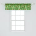 thumbnail image 2 of Ambesonne Woodland Window Valance, Squirrels Eating Nuts Art, 54" X 12", Fern Green and Dark Salmon, 2 of 3