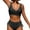 Black, variant on Viikei Bikini Set Swimwear for Women Plus Size Summer 2 Piece Padded Solid Color Backless Beachwear Swimsuit