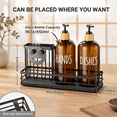 Kitchen Dish Soap Dispenser Set 16oz Glbottle Hand Andtant Dry Tray ...