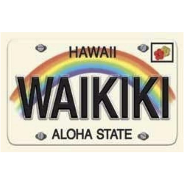Hawaii Playing Cards Waikiki License Plate