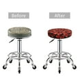thumbnail image 3 of Uemuo Tomato Pattern Round Bar Stool Seat Covers Washable Stool Cushion Slipcover Elastic Bar Chair Covers-, 3 of 7