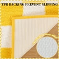 thumbnail image 5 of Bathroom Rugs, Yamaziot Checkered Yellow Bath Rugs Runner with Toilet Mat, Non Slip Water Absorbent Microfiber, 3 Count, 5 of 9