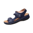 thumbnail image 2 of Hurxie Women's Wedge Sandals Platform: Comfortable Dressy Arch Support Summer Sandals Open Toe Ankle Strap Walking Women Shoes Blue 8.5, 2 of 7
