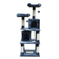 thumbnail image 2 of Qpets CT-203 Qpets 62'' Cat Tree, Super Sturdy Cat Tower with Scratching Posts, Big Cat Condo, Play House for Medium Cat or Big Cat, 2 of 5