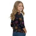 thumbnail image 4 of Grblisyd Boys Girls 3/4 Sleeves Halloween Tops Casual Crewneck Trendy Graphic Shirts for Fall Daily Wear Clothes, 4 of 6
