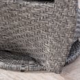 thumbnail image 6 of Noble House Larchmont Handcrafted Wicker Swivel Chairs with Cushions, Black/Grey Mist (Set of 2), 6 of 8
