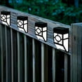 thumbnail image 2 of EIMELI Solar Lights Outdoor Decorative, LED Deck Lights Fence Post Solar Lights for Steps, Wall, Front Door, Backyard, Railing, Waterproof,White, 4-Pack, 2 of 7