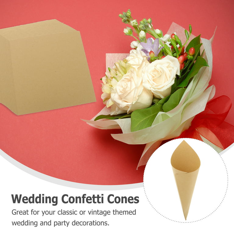 Craft Paper Petal Cones for Wedding, Already Rolled Set of 100