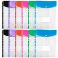 thumbnail image 5 of 12Pack Plastic Envelopes, Binder Pockets for 3/4/11 Ring Binder,Expandable Document Organizer with Snap Button and Label, 5 of 7