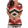 thumbnail image 1 of T-Shirts Graphiques pour Femmes Mode Imprimée Décontractée Col en V Manches Courtes T-Shirt Ample Hauts Manches Courtes pour Femmes Hauts Manches Courtes Soyez Gentil T-Shirts pour Femmes, 1 of 1