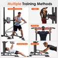 thumbnail image 6 of SogesPower 94.5"H Power Tower Pull Up Bar Station with Bands, 12 Adjustable Height Pull Up Bar Stand for Home Gym, Multi-Function Pull Up Dip Station Strength Training Fitness Equipment, 330LBS,Balck, 6 of 11