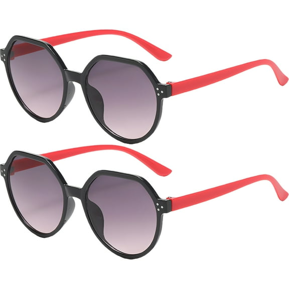GJX 2Pcs Toddler Sunglasses,Gentle-Touch Material Toddler Sunglasses Age 2-4,Reduces Harsh Glare Kids Sunglasses,UV400 Protection,Style1