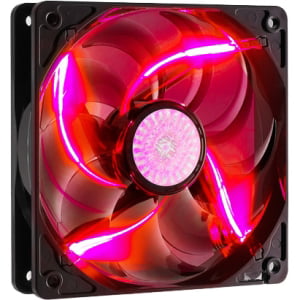 Cooler Master SickleFlow 120 - Sleeve Bearing 120mm Red LED Silent Fan for Computer Cases, CPU Coolers, and Radiators - Red LED, 120x120x25 mm, 2000 RPM, 69 CFM air flow, 19 dBA noise level, 50000 (Best Air Cpu Cooler Under 50)