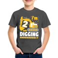thumbnail image 4 of Toddler T Shirts Toddler Kids Boys Summer Excavator Print Short Sleeve Casual T Shirt Lightweight Breathable Soft Top Boys T Shirts Grey 10 Years-11 Years, 4 of 4