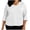 White, variant on Aboser 3/4 Sleeve Scrub Tops for Women Plus Size V Neck Nursing Shirts Workwear Breathable Soft Scrubs Shirt Solid Color Uniform Tops with Pockets