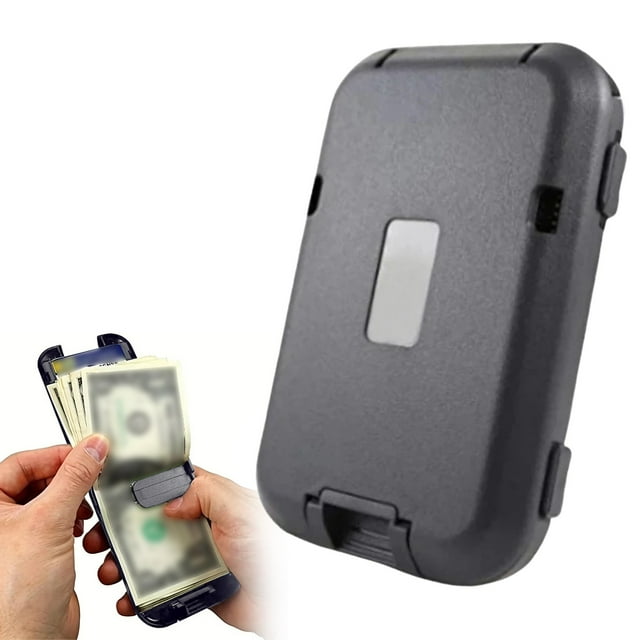 AKEGAMN Clearance! Thin Wallet Thin Anti Multi Functional Card Case Aluminum Bank Card Case Fashionable Bank Card Business Card Box Aluminum material, sturdy and : The overall texture is light yet h