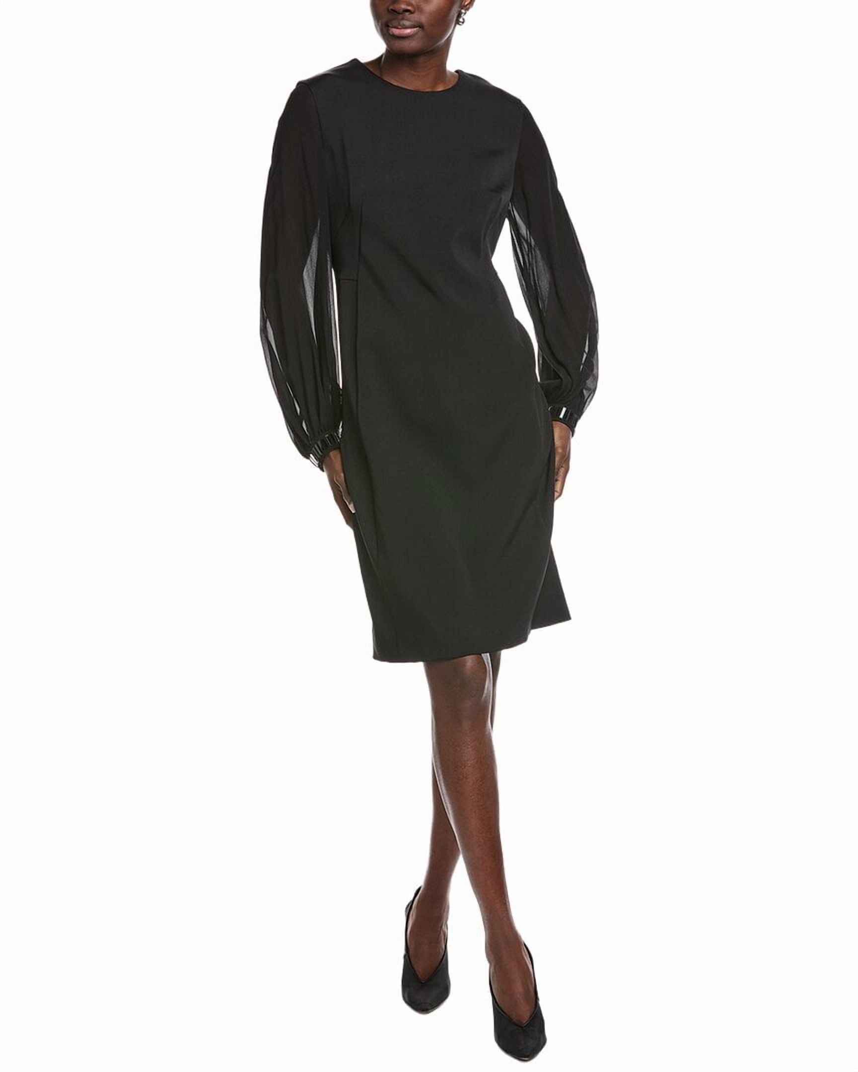 Akris womens Silk-Blend Midi Dress, 4, Black - Walmart.com