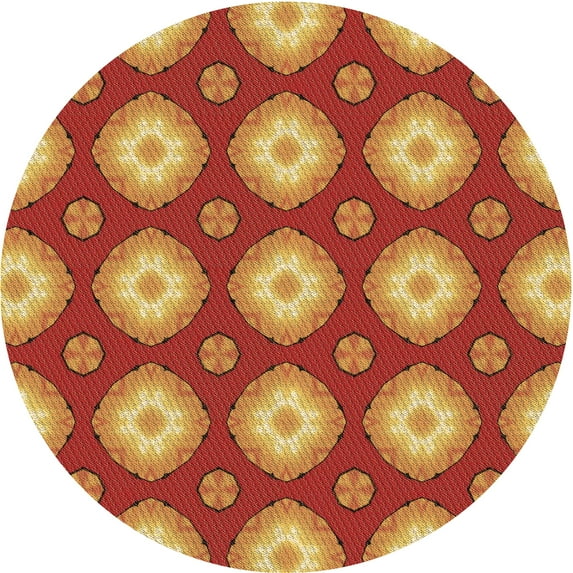 Ahgly Company Indoor Square Patterned Love Red Area Rugs, 3' Square