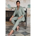 thumbnail image 2 of Jessica London Women's Plus Size Linen Pleat-Front Pant, 2 of 2