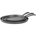 thumbnail image 2 of Commercial Chef 3-Piece Cast Iron Griddle Pan Set, Black, 2 of 2