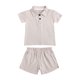 thumbnail image 1 of Odeerbi Niños Niñas 2 Piezas Preppy Outfit Algodón Color Sólido Tenis Golf Camisa y Shorts Uniforme Escolar Conjunto, 1 of 9
