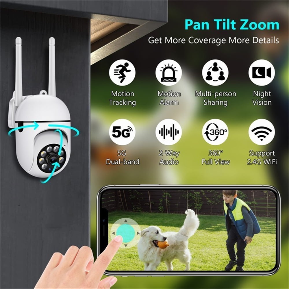 Smart Home Wireless Security Camera, 2MP HD, Night Vision, Motion