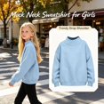 thumbnail image 6 of Neck Sweatshirt for Girls Turtleneck Sweater Long Sleeve Pullover Tops Back To School Outfits,3-16 Years,Cute Preppy Oversized Cute Y2K Tunic Tops Fall Trendy Clothes, 6 of 7