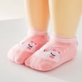 thumbnail image 4 of Eashery Baby Socks Shoes Canvas High-Top Ankle Sneakers for First Walkers Baby Boy Slip-On Sneakers Wide Toddler Shoes (Pink,6), 4 of 5
