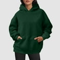 thumbnail image 4 of Essentials Hoodies for Women 2025 Oversized Basic Plain Hoodie with Pockets Hooded Sweatshirt Women Pullover, 4 of 6