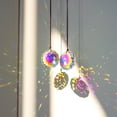 thumbnail image 3 of Set 2 AB Color Crystal Suncatcher Datura Shaped Pendant Rainbow Feng Shui Hanging Prism (45mm), 3 of 7