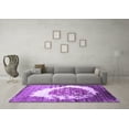 thumbnail image 3 of Ahgly Company Indoor Round Abstract Purple Contemporary Area Rugs, 3' Round, 3 of 4