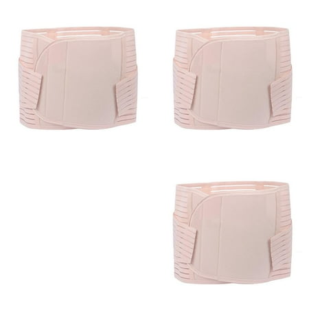 

3pcs Postpartum Abdomen Belt Belly Wrap Back Support Belt Waist Abdomen Body Shaper Girdle - Strengthen Type - M